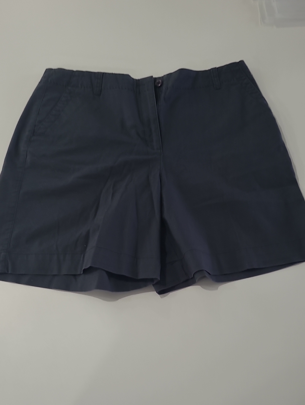 Talbots Navy Tailored Cotton-Blend Bermudas